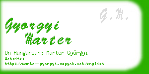 gyorgyi marter business card